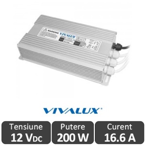 Sursa alimentare LED 200W 12V-16.67A IP67