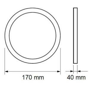 Ultralux Panou Led Rotund 12W Alb-Neutru LPRS1801242