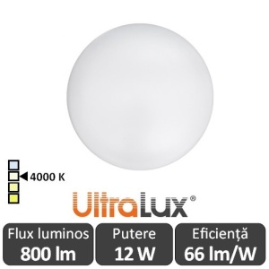 Ultralux Plafonieră Led cu senzor 12W SPLS1240