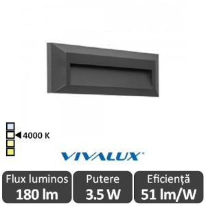 Vivalux RINO RC 3.5W IP65 4000K Alb-Neutru