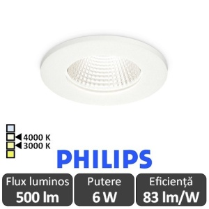 PHILIPS Spot ClearAccent 6W RS060B Alb-Cald/Alb-Neutru