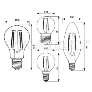 Bec LED Clasic Vivalux 2W 210lm E14 GF45