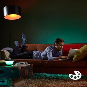 Philips - Set HUE Starter Kit RGB 6.5W alb-cald GU10 (3 becuri + 1 bridge)