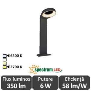 Spectrum Aquatique 6W IP54 2700-6500K 0.5m Alb-Cald/Alb-Rece