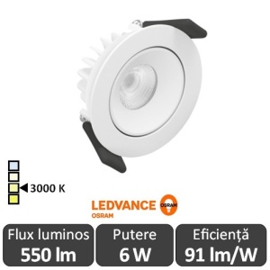 OSRAM Ledvance Spot Led Orientabil 6W Alb 3000 K