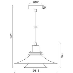 CORP SUSPENDAT ACA LIGHTING KS07871PSN METAL NICHEL SATINAT E27