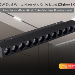 MIBOXER Proiector liniar șină magnetică Zigbee + RF Dimabil 10W CCT Negru