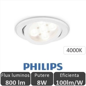 Philips - Spot LED RS011B 8W/840 orientabil, alb-neutru