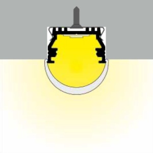 Profil LED aparent UNI 12, alb, lungime 2m