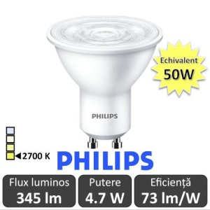 Spot LED Philips - Classic MV 3X 4.7-50W GU10 Nedimabil 2700K