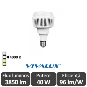 Vivalux AJAX LED 40W E27 4000K ( Alb-Neutru )