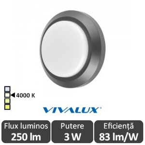 Vivalux ALVIA RD Led 3W IP65 4000K Alb-Neutru