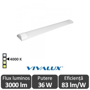 Vivalux FLAT LED 36W 1,2M 4000K Alb-Neutru