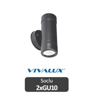 Vivalux NAVARA 2xGU10 Negru IP44