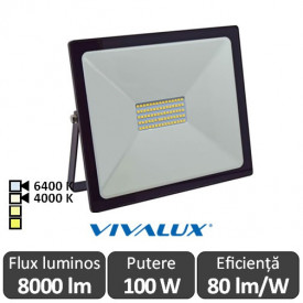 Vivalux - Proiector TREND LED de Exterior 100W IP65 Culoare Negru 4000K sau 6400K
