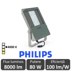 Philips-Proiector LED BVP130 80W simetric,alb-neutru