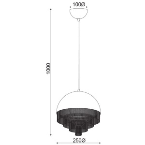 CORP SUSPENDAT ACA LIGHTING DCR1711725P METAL NEGRU MAT FIR GLBEN INCHIS E27