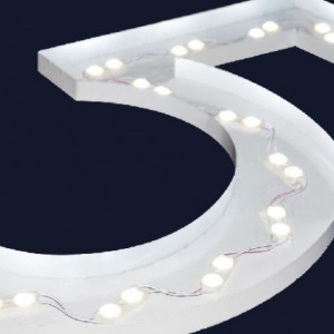 Modul LED 0.48W SMD5050 12Vdc IP65, alb-rece