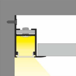 Profil LED încastrat FRAME 14, alb, lungime 2m
