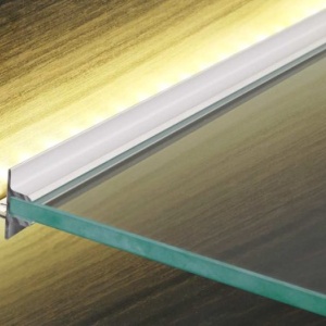 Profil LED pentru sticlă TWIN 8, aluminiu, lungime 2m