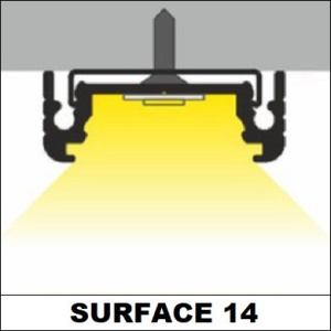 Profil LED pentru sticlă TWIN 8, aluminiu, lungime 2m