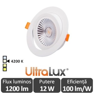Spot Led Rotund 12W 4200K (Alb-Neutru) LLVP
