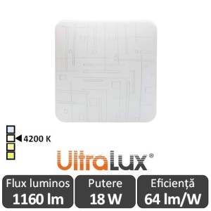 Ultralux Plafonieră Led 18W SPLDS1842