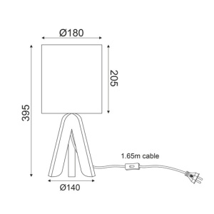 CORP ILUMINAT ACA LIGHTING TF176721TEK LEMN NATUR TEXTIL CORAI E14