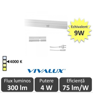 Vivalux Tub SPICA LED 4W T5 880mm 4000K alb-neutru
