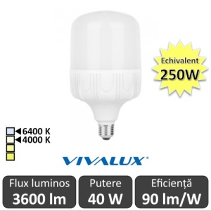 Bec Vivalux LED TURBO E27 40W 4000/6400K