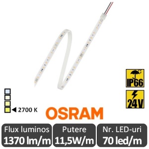 Bandă LED flexibilă - Osram VFP1500 827 11,5W/m 24V rolă 5m alb-cald