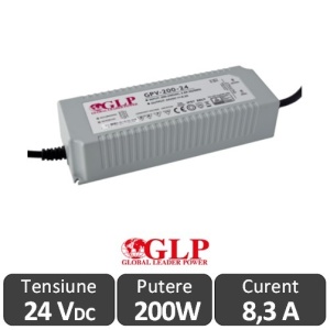 Sursa alimentare GLP LED 200W 24V IP67