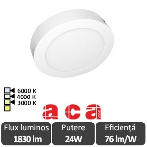 Aca Lighting Panou Led Rotund Arca 24W