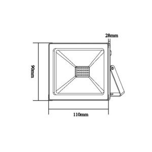 Aca Lighting - Proiector LED de Exterior 20W IP66 3000/4000 sau 6000K Alb sau Negru