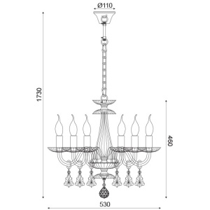 CORP SUSPENDAT ACA LIGHTING BLK80386PCMG METAL AURIU SAMPANIE E14