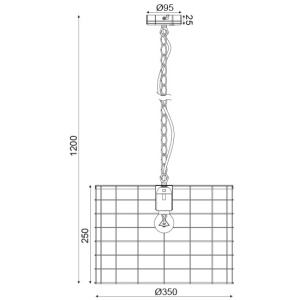 CORP SUSPENDAT ACA LIGHTING GN731PLCE METAL GRI BETON E27