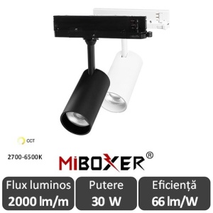 MIBOXER Reflector interior Zigbee Dimabil 30W CCT Alb sau Negru