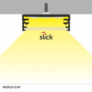 Profil LED aparent WIDE 24, alb, lungime 2m
