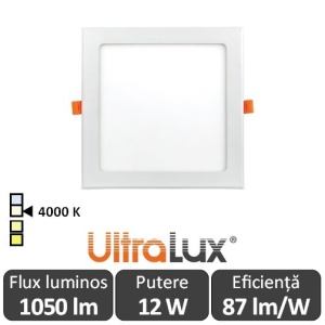Ultralux Panou Led 12W Alb-Neutru LPS1240