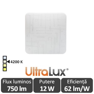 Ultralux Plafonieră Led 12W SPLDS1242