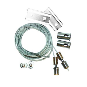Kit montaj suspendat șină magnetică aparentă alb