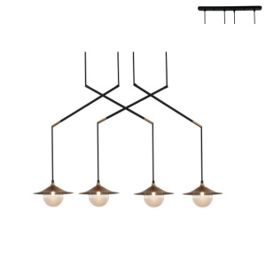 Lampa suspendata HL4314P96BB 4xG9