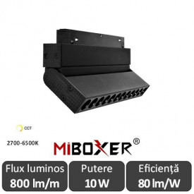 MIBOXER Proiector pliabil șină magnetică Zigbee + RF Dimabil 10W CCT Negru