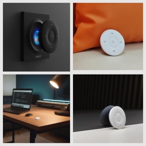 MiBoxer Telecomandă rotundă K2 Monocolor/CCT Perete 1 zonă RF Alb sau Negru