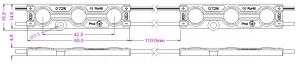 Modul LED 0.72W SMD5050 12Vdc IP65