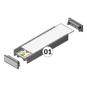 Profil LED aparent VARIO 30-01, aluminiu anodizat, lungime 2m