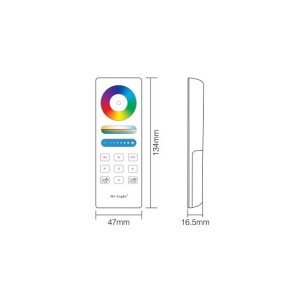 Set MiBoxer RGB Dimmer RF și telecomandă Touch, 15A, 12-24V