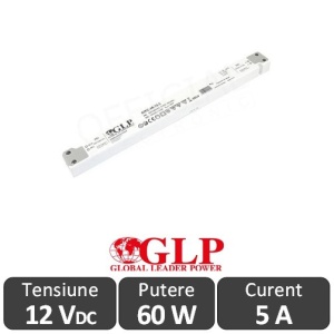 Sursa alimentare Slim GLP LED 60W 12V IP20