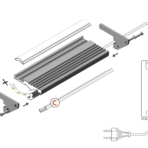 Profil LED de trepte STEP 10, aluminiu anodizat, lungime 2m