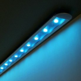 Profil LED încastrat BEGTIN 12, aluminiu anodizat, lungime 2m